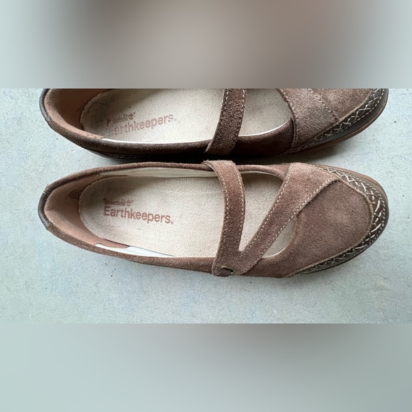 Timberland Earthkeeper Mary Jane Flat Shoe Brown Suede Size 7.5  Excellent - Picture 9 of 15